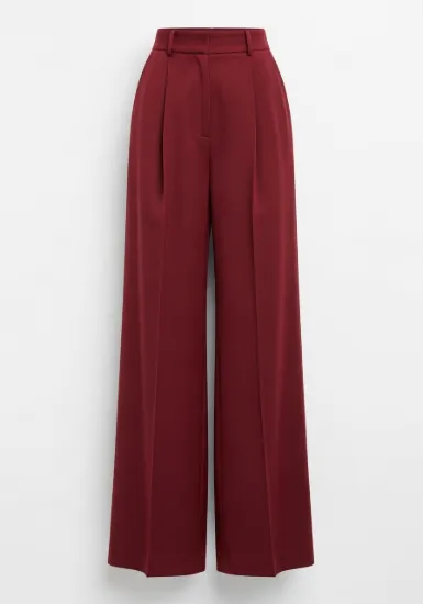 Kadın Yüksek Bel Wide Leg Pantolon