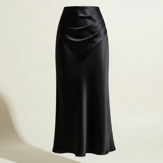 Luna Saten Midi Boy Etek