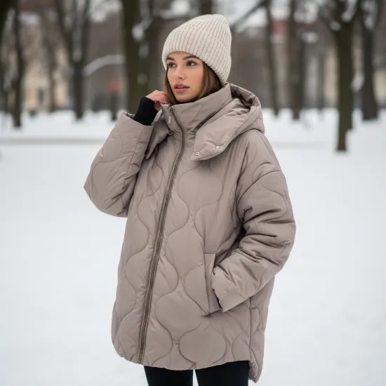 Cloud Yumuşak Dokulu Kapüşonlu Şişme Mont